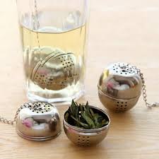 TEMPAT SARINGAN DAUN TEH STAINLESS BESI BULAT - TEA BAG FILTER - WADAH SARINGAN TEH BOLA - Gambar 6