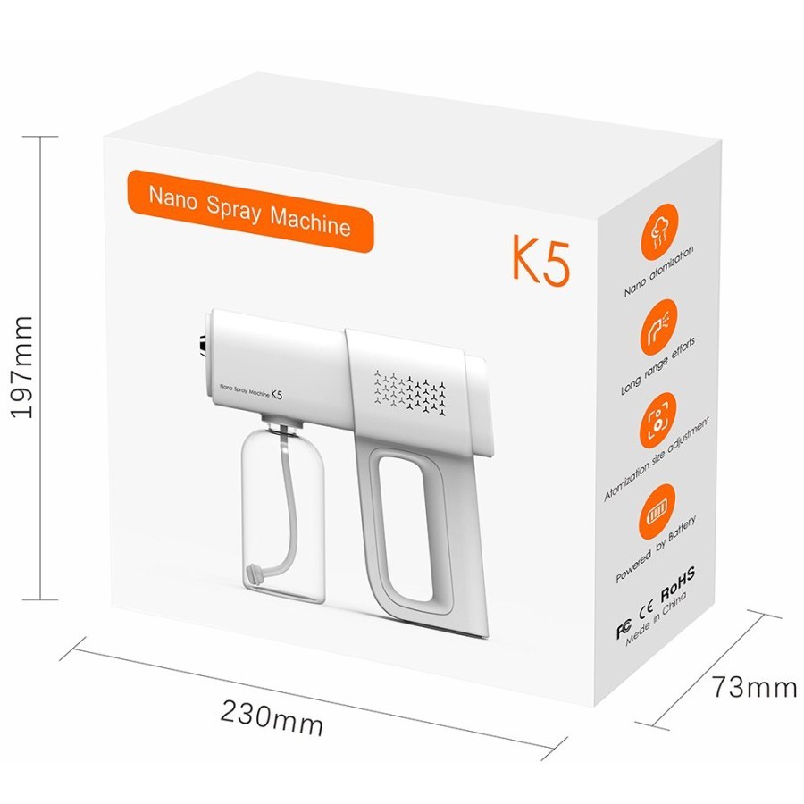 Nano Spray Gun Portable K5 Disinfectant UV Sterilizer Anti Virus