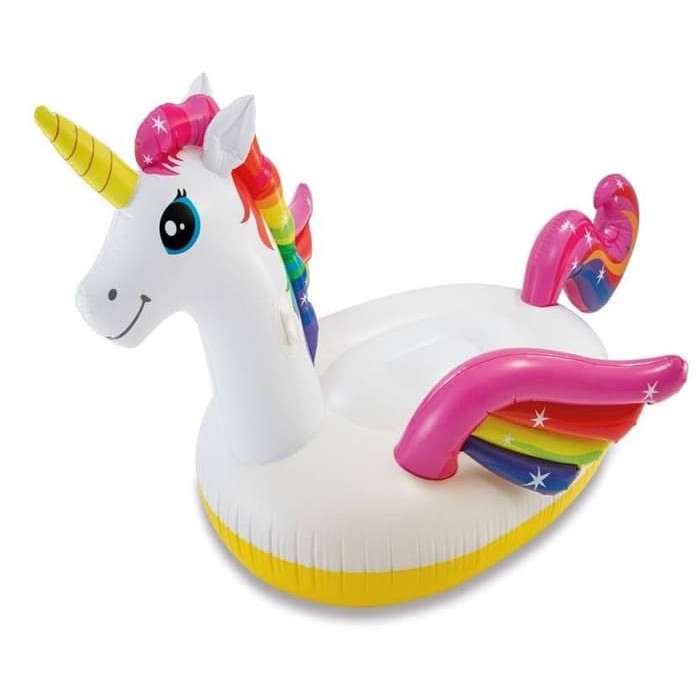 (BIG SIZE) Pelampung Renang Anak / Balon Ban Renang Dewasa INTEX Unicorn RIDE ON Intex 57561 - Gambar 2