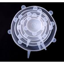 Silikon Penutup Makanan 6 in 1 Mangkok Plastik Piring Makanan / Stretch Bowl Silicone Food Cover - Gambar 2