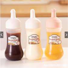 Botol Tempat Saos Kecap Mayonaise Serbaguna Anti Tumpah Tutup Praktis 350ml - Gambar 2