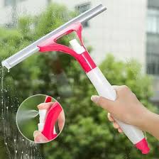 Alat Pembersih Kaca Jendela / Wiper Semprot Semprotan Air Otomatis Spray Window Cleaner 2 in 1 - Gambar 4