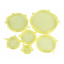 Silikon Penutup Makanan 6 in 1 Mangkok Plastik Piring Makanan / Stretch Bowl Silicone Food Cover - Gambar 5