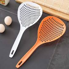 Tirisan Sendok Mie Jumbo SIlikon Saringan Sayur Masakan Centong Bakso Serbaguna - Gambar 5