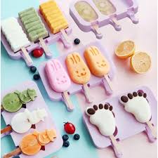 DIY Cetakan Stik Es Krim Popsicle Coklat Silikon BPA Free Karakter Lucu / Puding Mold Silicone Food Grade Es Loli Lolipop - Gambar 5