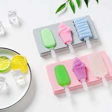 DIY Cetakan Stik Es Krim Popsicle Coklat Silikon BPA Free Karakter Lucu / Puding Mold Silicone Food Grade Es Loli Lolipop - Gambar 3