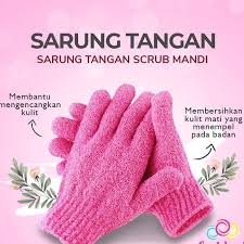 Sarung Tangan Mandi Multfifungsi Spon Bath Glove Body Scrub Spons Shower Pembersih Daki / Sarung Tangan Scrub - Gambar 3