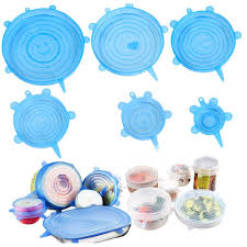 Silikon Penutup Makanan 6 in 1 Mangkok Plastik Piring Makanan / Stretch Bowl Silicone Food Cover