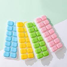 Cetakan Es Batu Silikon 14 Kotak Food Grade / Ice Cube Tray Puding Jeli Coklat Yogurt Tempat Es Anti Pecah 14 Sekat