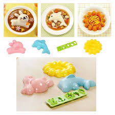 Cetakan Nasi Bento Set Bentuk Kartun Kelinci Lumba-Lumba Set isi 4pcs - Gambar 6