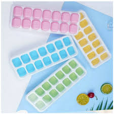 Cetakan Es Batu Silikon 14 Kotak Food Grade / Ice Cube Tray Puding Jeli Coklat Yogurt Tempat Es Anti Pecah 14 Sekat - Gambar 5