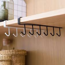 Gantungan Dapur Selip 6 Kait Hanger Hook Cantolan Serbaguna Spatula Gantungan Lemarin 6 Kaiit Gelas - Gambar 2