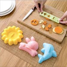 Cetakan Nasi Bento Set Bentuk Kartun Kelinci Lumba-Lumba Set isi 4pcs - Gambar 5