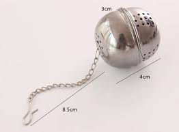TEMPAT SARINGAN DAUN TEH STAINLESS BESI BULAT - TEA BAG FILTER - WADAH SARINGAN TEH BOLA - Gambar 4