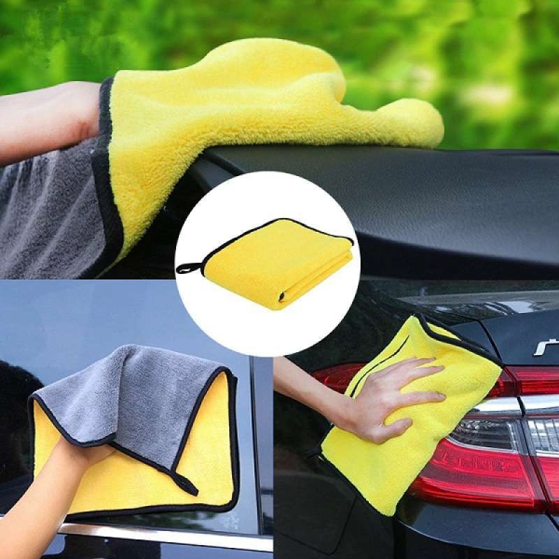 Kain Lap Lembut Mobil Cuci Motor Lap Microfiber Tebal 30 x 30 cm Lap Serbaguna Piring Mangkok