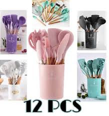 ALAT MASAK SPATULA SET 12 PCS SILIKON SUTIL SODET SILICONE KITCHEN UTENSIL SET TAHAN PANAS 11 IN 1 - Gambar 4