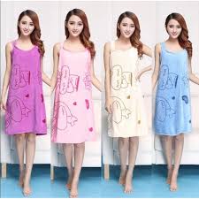 BAJU HANDUK KIMONO MANDI KARAKTER DASTER TIDUR WANITA BATH TOWEL DRESS BATHROBE WEARABLE CLOTH - Gambar 2