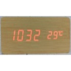 Jam Meja Digital / Jam Alarm LED Wood Plus Temperature Suhu / Jam Weker Smart Clock - Gambar 4