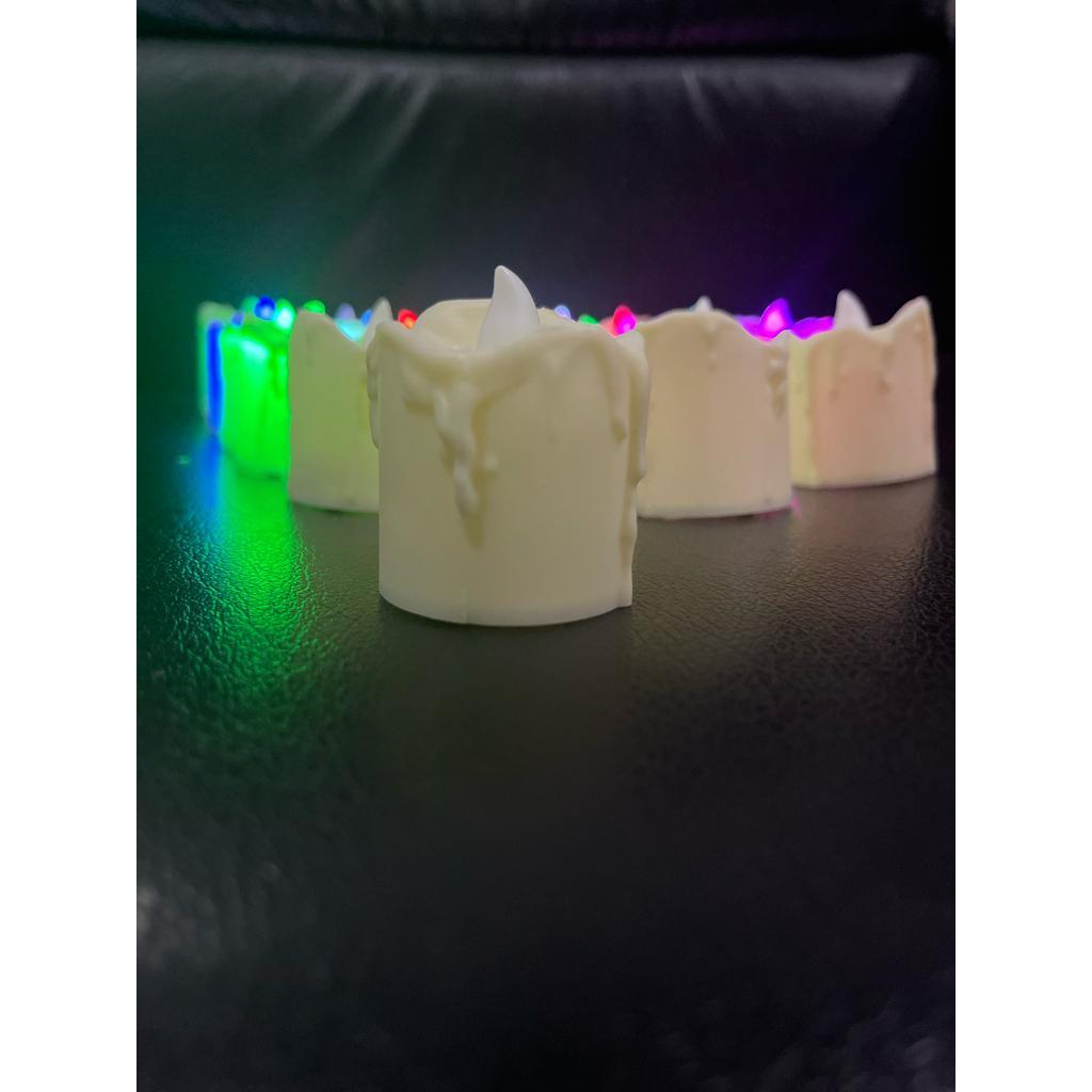 LAMPU LILIN LED LELEH PUTIH NYALA LAMPU WARNA WARNI UKURAN 5X4 / LED CANDLE ELEXTRIC