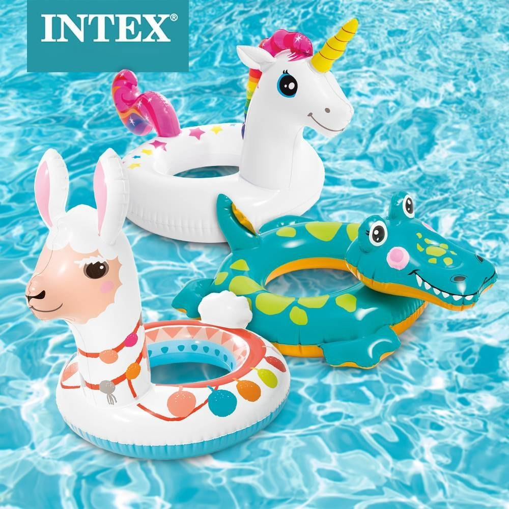 Ban renang anak Intex Deluxe Animal Ring 58221 Buaya / Unicorn/ Domba Pelampung Anak Karakter 59221 - Gambar 2