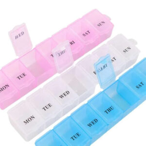 kotak kemasan pil strip panjang kotak obat 7 sekat