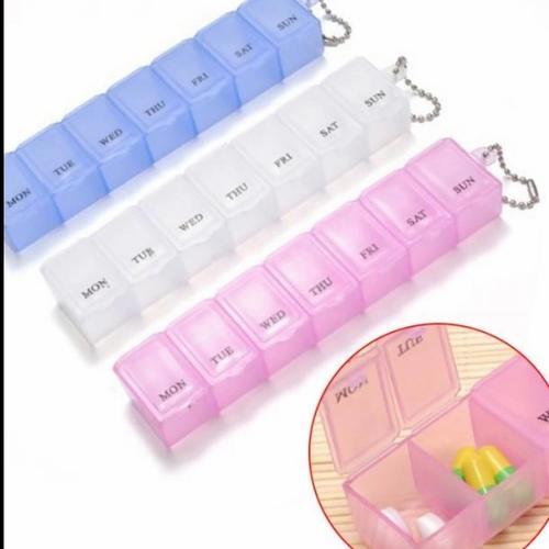 kotak kemasan pil strip panjang kotak obat 7 sekat - Gambar 2