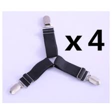 ISI 4 PCS Penjepit Sprei Sudut Kasur / Pengait Sprei Pengunci Seprei Jepitan Besi / BED SHEET GRIPS - Gambar 2