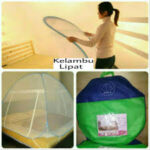 Kelambu Tidur Besar Jumbo Lipat Jaring Kasur Anti Nyamuk M(180 x 200 cm) XL(200x200 cm)