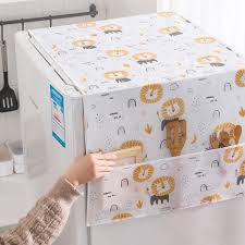 Taplak Kulkas Waterproof Sarung Kulkas Cover Kulkas Storage Pouch Penutup Pengaman Tutup Kulkas - Gambar 3