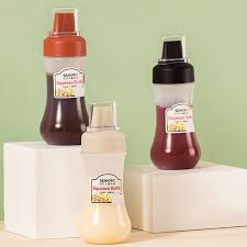 Botol Kecap Tempat Saus Sambal Minyak 350ML Botol  Penyimpanan Serbaguna Bahan Plastik  Lima Lubang