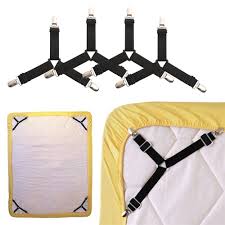 ISI 4 PCS Penjepit Sprei Sudut Kasur / Pengait Sprei Pengunci Seprei Jepitan Besi / BED SHEET GRIPS - Gambar 3