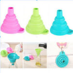 Corong Air Bulat FLEXIBLE / Portable Foldable Silicone Mini Funnel / Corong Minyak Silikon Lipat