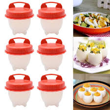 WADAH SILIKON MEREBUS TELUR ISI 6 PCS ALAT CETAKAN TELOR REBUS / EGG BOILER BOIL - Gambar 2