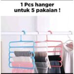 Hanger Baju 5 Susun 5 In 1 Gantungan Pakaian Hijab Jilbab Scarf Syal Gantungan Multifungsi Kerudung