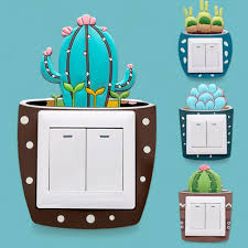 Stiker Saklar Lampu Dinding ON OFF Stop Kontak Sticker Lampu 3D Gambar Unik Lucu 3D Glow in the Dark